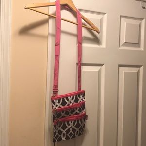 New Pink and brown crossbody bag by N Gil